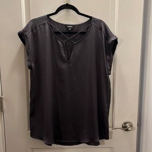 NWOT Express blouse, gray, xl.